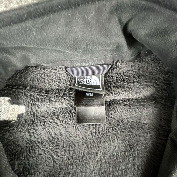 North Face Osito Fleece Jacket Womens Sz M Full Zip Black Plush Silken Raschel - Picture 5 of 9